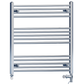 Dual Fuel 900 x 800mm Straight Chrome Heated Towel Rail Radiator- (incl. Valves + Electric Heating Kit) 