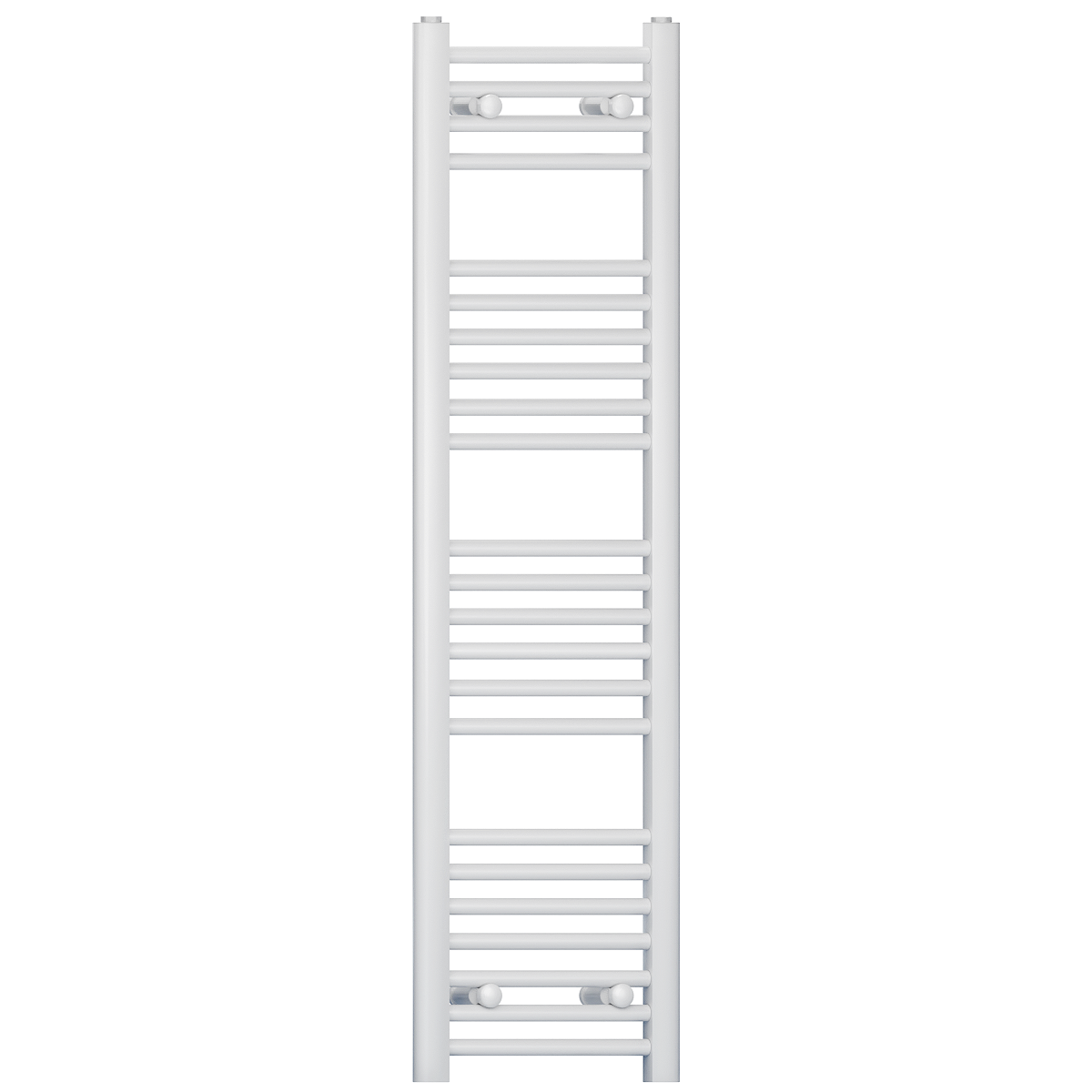  300mm Wide - 1200mm High Flat White Heated Towel Rail Radiator