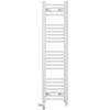 Sèche-serviettes droit blanc bi-énergie 300 x 1 200 mm (robinets et kit de chauffage électrique inclus)