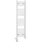 Dual Fuel 300 x 1200mm Straight White Heated Towel Rail - (incl. Valves + Electric Heating Kit) 