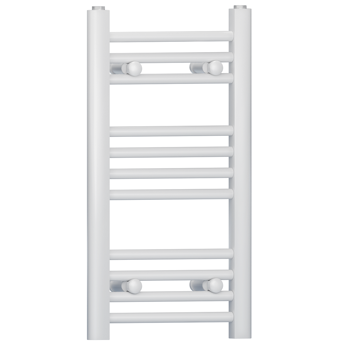  300mm Wide - 600mm High Flat White Heated Towel Rail Radiator