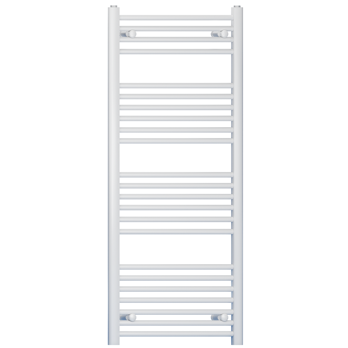  400mm Wide - 1200mm High Flat White Heated Towel Rail Radiator