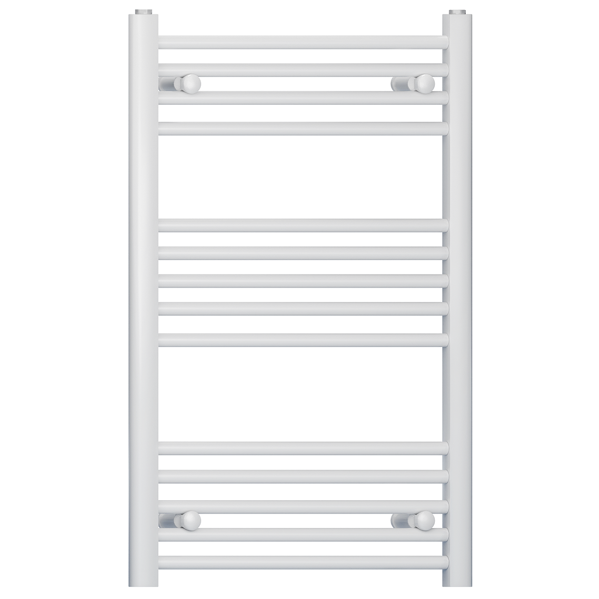  400mm Wide - 800mm High Flat White Heated Towel Rail Radiator