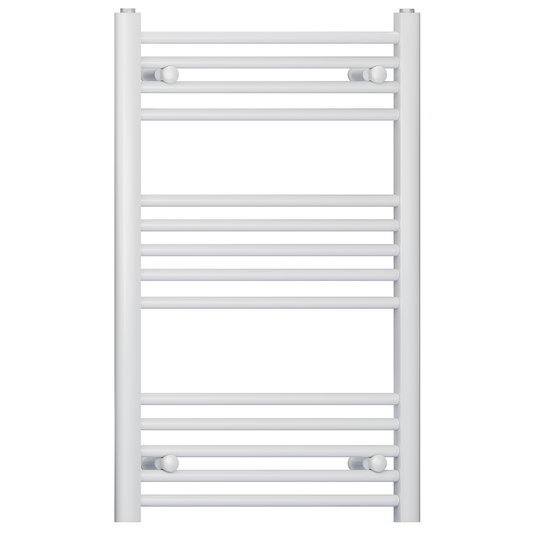 Radiateur sèche-serviettes plat blanc de 500 mm de large et 800 mm de haut 