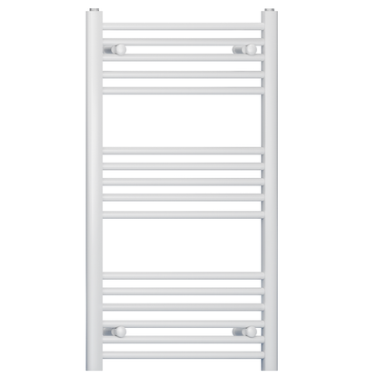  Radiateur sèche-serviettes plat blanc de 500 mm de large et 900 mm de haut 