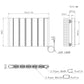 724 x 500mm Smart Wifi Electric Panel Radiator - 1000W Black Horizontal Aluminium 