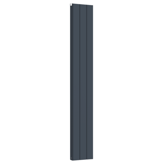 Vertical Aluminium Radiator 1800 x 305mm – Anthracite Grey Double Panel – Model Lena 