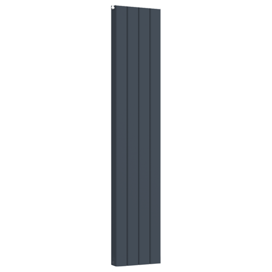 Vertical Aluminium Radiator 1800 x 407mm – Anthracite Grey Double Panel – Model Lena 