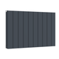 Horizontal Aluminium Radiator 600 x 1022mm – Anthracite Grey Double Panel – Model Lena 