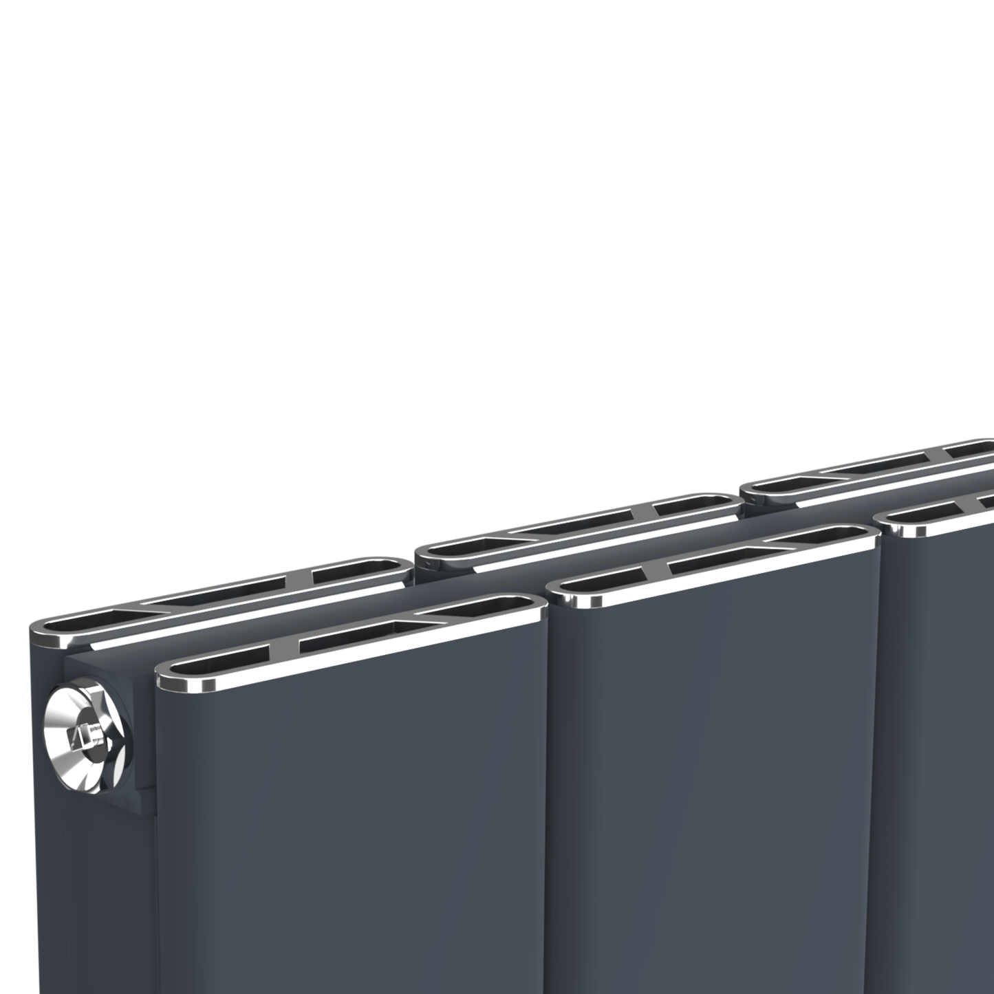  Horizontal Aluminium Radiator 600 x 1022mm – Anthracite Grey Double Panel – Model Lena