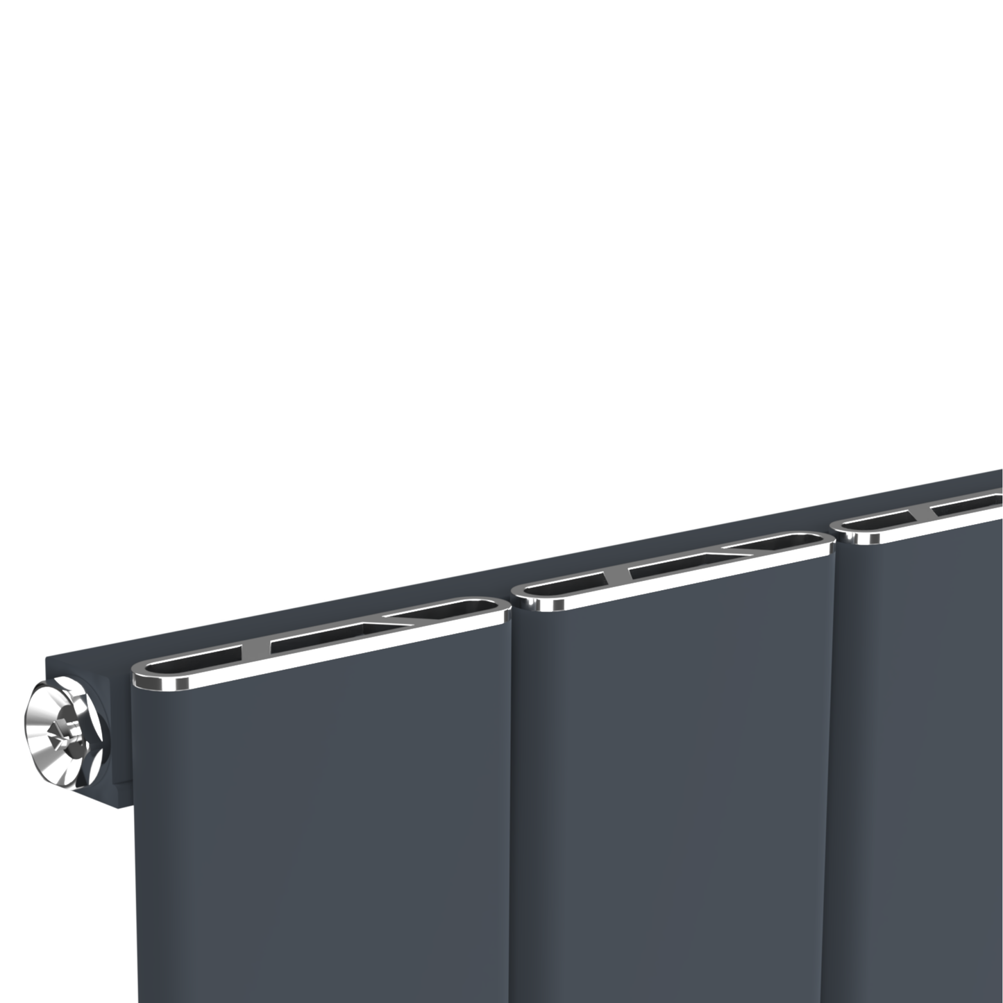  Horizontal Aluminium Radiator 600 x 1022mm – Anthracite Grey Single Panel – Model Lena