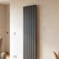 Vertical Aluminium Radiator 1800 x 407mm – Anthracite Grey Single Panel – Model Lena 