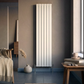 Vertical Aluminium Radiator 1800 x 305mm – White Single Panel – Model Lena 