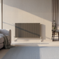 Horizontal Aluminium Radiator 600 x 1022mm – Anthracite Grey Double Panel – Model Lena 