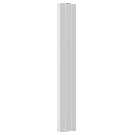 Vertical Aluminium Radiator 1800 x 305mm – White Double Panel – Model Lena 