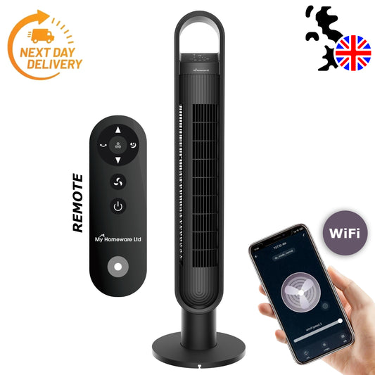 100cm Tower Fan Remote Control WIFI Electric Air Cooler Standing Oscillating 