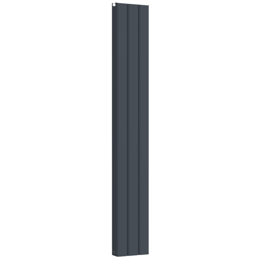 Vertical Aluminium Radiator 1800 x 305mm – Anthracite Grey Double Panel – Model Mira 