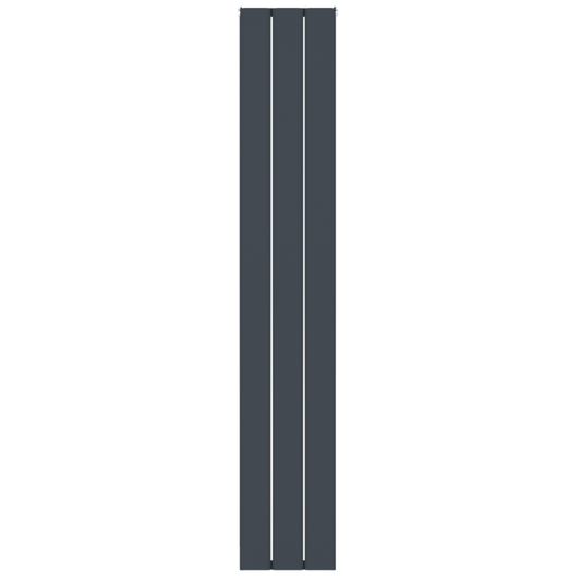Vertical Aluminium Radiator 1800 x 305mm – Anthracite Grey Double Panel – Model Mira 