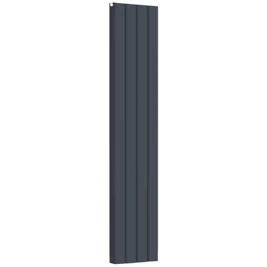 407mm x 1800mm Vertical Aluminium Radiator – Anthracite Grey – Double Panel – Model Mira 