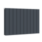 Horizontal Aluminium Radiator 600 x 1022mm – Anthracite Grey Double Panel – Model Mira 