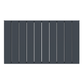 Horizontal Aluminium Radiator 600 x 1022mm – Anthracite Grey Double Panel – Model Mira 