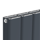 407mm x 1800mm Vertical Aluminium Radiator – Anthracite Grey – Double Panel – Model Mira 