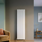 Vertical Aluminium Radiator 1800 x 305mm – White Double Panel – Model Mira 