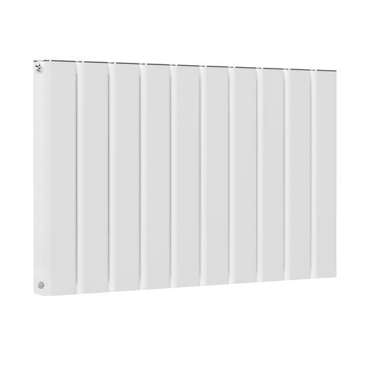 Horizontal Aluminium Radiator 600 x 1022mm – White Double Panel – Model Mira 