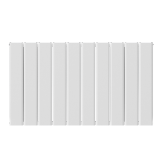 Horizontal Aluminium Radiator 600 x 1022mm – White Double Panel – Model Mira 