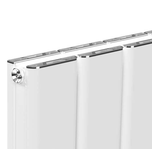 Horizontal Aluminium Radiator 600 x 1022mm – White Double Panel – Model Mira 