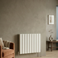 Horizontal Aluminium Radiator 600 x 1022mm – White Double Panel – Model Mira 