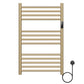 500 x 800mm Brushed Gold Dry Heating Electric Towel Rail Radiator SN Model, Stainless Steel 