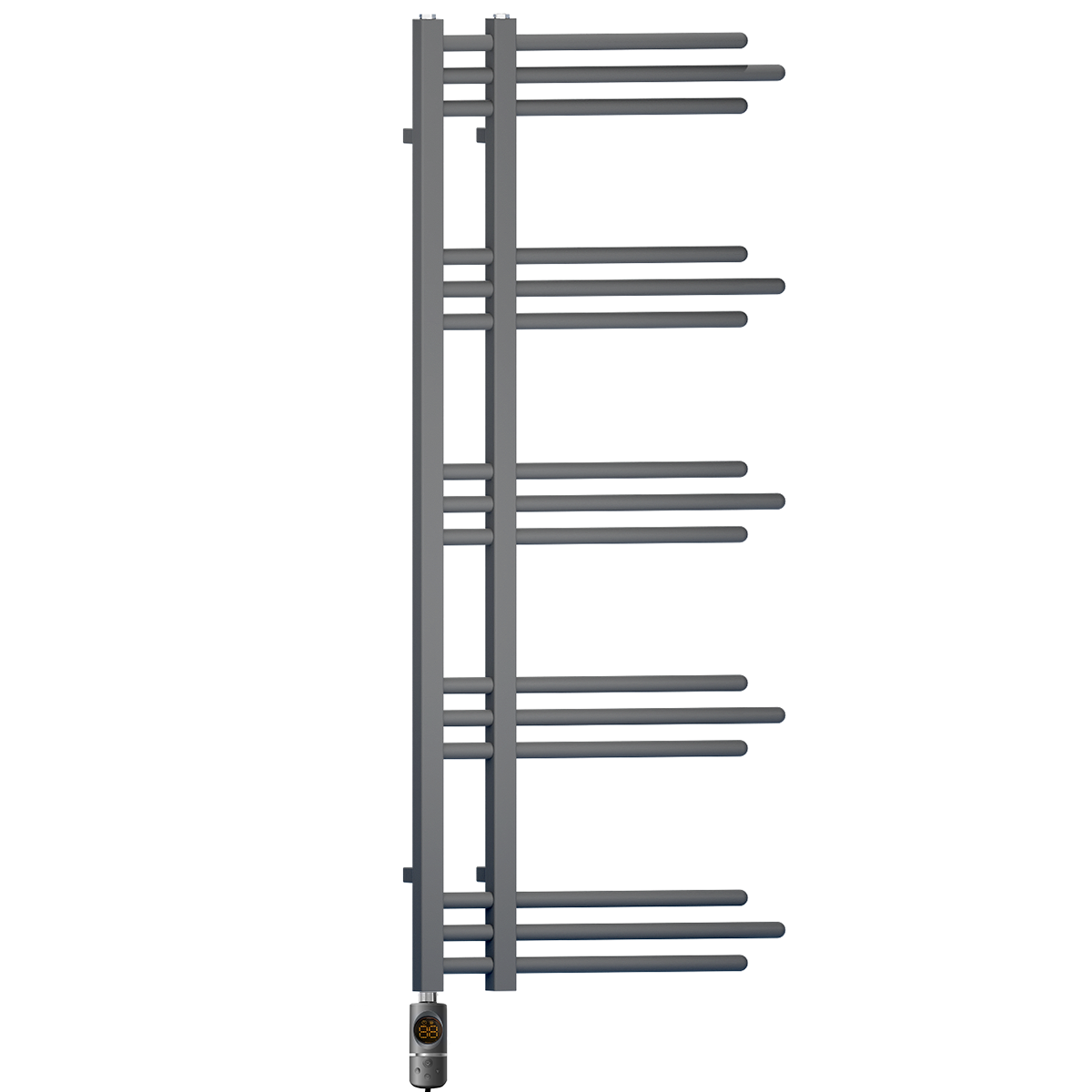  500mm Wide – 1200mm High Sydney Anthracite Electric Grey Heated Towel Rail Radiator