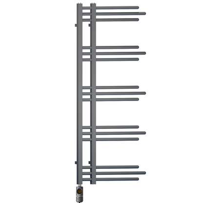  Radiateur sèche-serviettes électrique gris anthracite Sydney de 500 mm de large et 1 200 mm de haut 