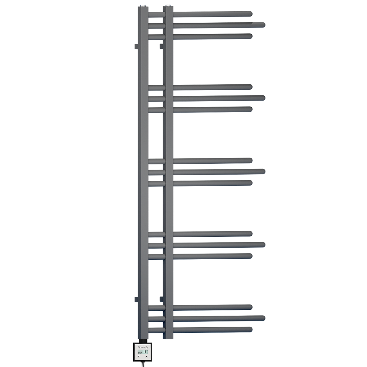  500mm Wide – 1200mm High Sydney Anthracite Electric Grey Heated Towel Rail Radiator
