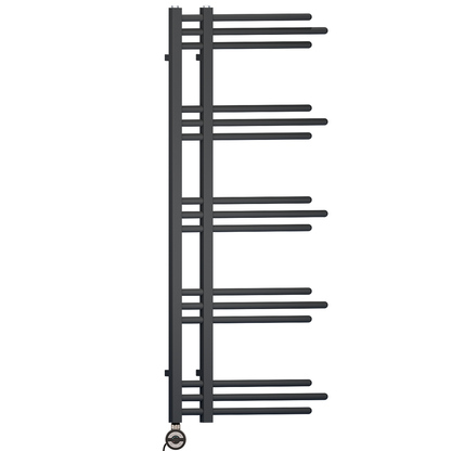  Radiateur sèche-serviettes électrique design Sydney noir, largeur 500 mm et hauteur 1 200 mm 