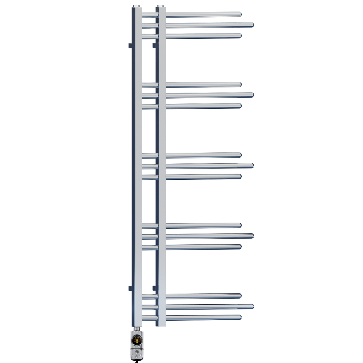  500mm Wide – 1200mm High Sydney Chrome Electric Designer Heated Towel Rail Radiator