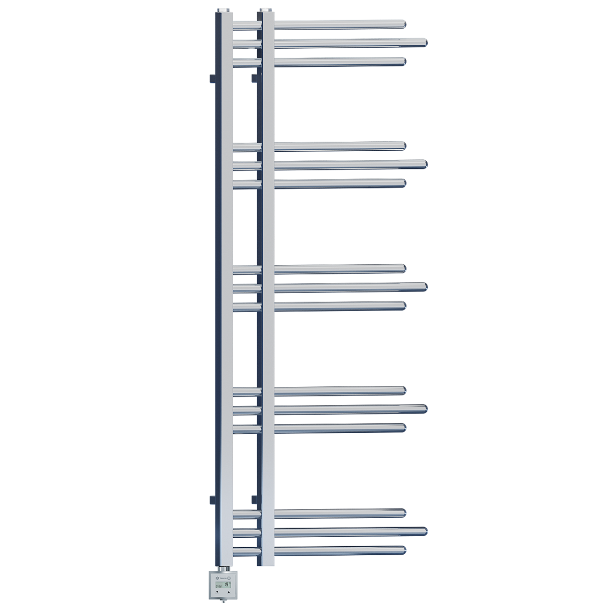  500mm Wide – 1200mm High Sydney Chrome Electric Designer Heated Towel Rail Radiator