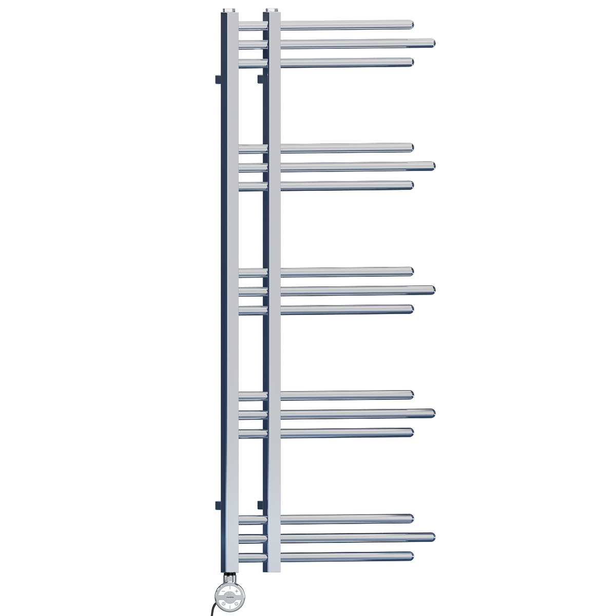  500mm Wide – 1200mm High Sydney Chrome Electric Designer Heated Towel Rail Radiator