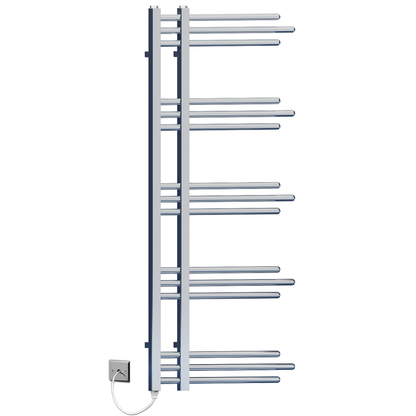  500mm Wide – 1200mm High Sydney Chrome Electric Designer Heated Towel Rail Radiator 