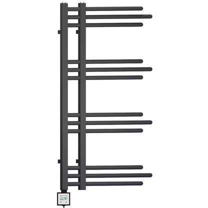  Radiateur sèche-serviettes électrique noir design Sydney de 500 mm de large et 900 mm de haut 