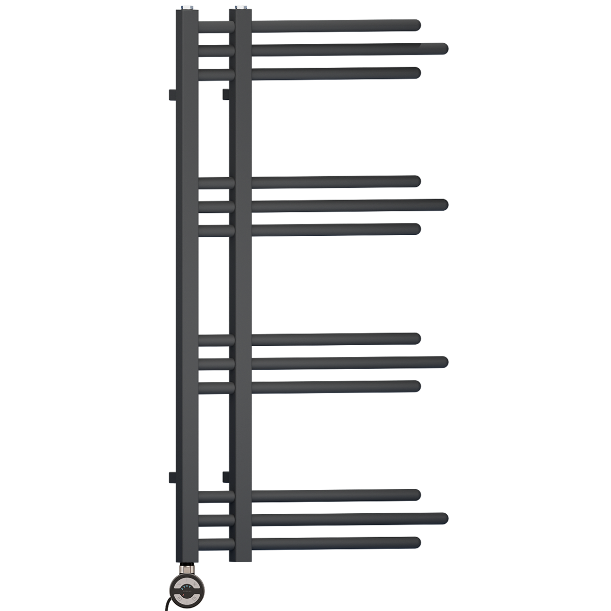  500mm Wide – 900mm High Sydney Electric Black Designer Heated Towel Rail Radiator