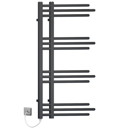  500mm Wide – 900mm High Sydney Electric Black Designer Heated Towel Rail Radiator 