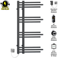 500mm Wide – 900mm High Sydney Electric Black Designer Heated Towel Rail Radiator 