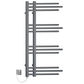 Radiateur sèche-serviettes design Sydney anthracite gris électrique, largeur 500 mm et hauteur 900 mm 