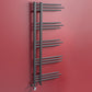 Dual Fuel 500 x 1200mm Straight Anthracite Grey Designer Heated Towel Rail Radiator- (incl. Valves + Electric Heating Kit)