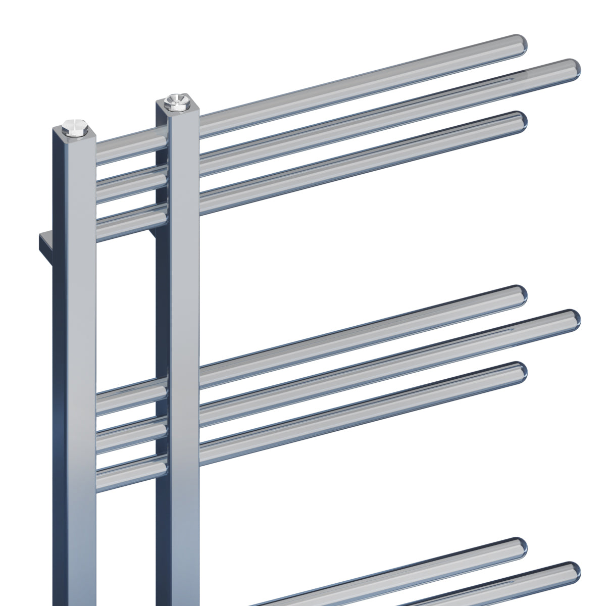  500mm Wide - 1200mm High Sydney Chrome Designer Heated Towel Rail Radiator