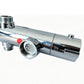 Thermostat Shower System With Round Mixer Set and Rainfall Shower Head 