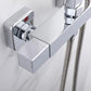 Thermostat Shower System With Square Mixer Set and Rainfall Shower Head 