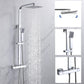 Thermostat Shower System With Square Mixer Set and Rainfall Shower Head 